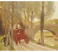 POSTERIIk Famoso Mural Fotos Prints sobre Lienzo La carrozza rossa di Gaston De Para la Decoración del Hogar 60x90cm