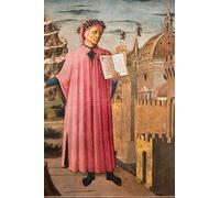 POSTERIIk Famoso Mural Fotos Prints sobre Lienzo La Divina Commedia di Dante Alighieri di Domenico Di o Para la Decoración del Hogar 60x90cm