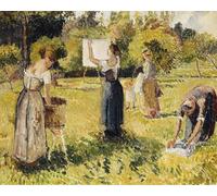 POSTERIIk Famoso Mural Fotos Prints sobre Lienzo Studio delle rondelle a Eragny di Camille Jacob Pissarro Para la Decoración del Hogar 60x90cm