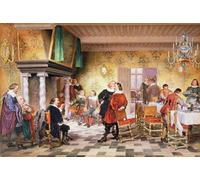POSTERIIk Famoso Mural Fotos Prints sobre Lienzo un incontro conviviale della Brewer's Corporation Antwerp di Louis Haghe Para la Decoración de la Oficina 60x90cm
