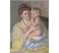 POSTERIIk Famoso Painting Cuadro Póster retro para Ba di Mary Cassatt Para la Decoración del Hogar 60x90cm
