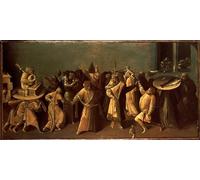 POSTERIIk Famoso Painting Cuadro Póster retro para Detalle de la codicia de la mesa de las cuatro últimas cosas de Hieronymus Boske Para la Decoración del Hogar 60x90cm