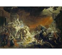 POSTERIIk Famoso Painting Cuadro Póster retro para El último día de Pompeya de Karl Pavlovich Bryullov Para la Decoración del Hogar 60x90cm