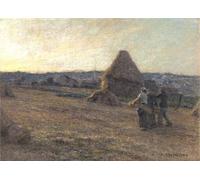 POSTERIIk Famoso Painting Cuadro Póster retro para Il ritorno dei mietitori di Leon Augustin Lhermitte Para la Decoración de la Oficina 60x90cm