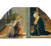 POSTERIIk Famoso Painting Cuadro Póster retro para La Anunciación de Fra Filippo Lippi Para la Decoración del Hogar 60x90cm