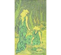 POSTERIIk Famoso Painting Cuadro Póster retro para Le donne nel bosco di Paul Ranson Para la Decoración del Hogar 60x90cm