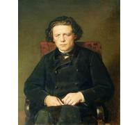 POSTERIIk Famoso Painting Cuadro Póster retro para Retrato de Anton Rubinstein Vasili GriGorrevich Perov Para la Decoración del Hogar 60x90cm