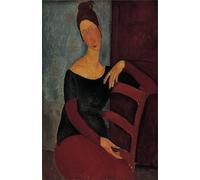 POSTERIIk Famoso Painting Cuadro Póster retro para Ritratto della moglie dll'artistas Jeanne Hebuterne di Amedeo Modigliani Para la Decoración del Hogar 60x90cm