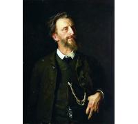 POSTERIIk Famoso Painting Cuadro Póster retro para Ritratto dll'artistas Grigory Myasoedov di Il'ya Repin Para la Decoración de la Oficina 60x90cm