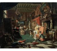 POSTERIIk Famoso Painting Cuadro Póster retro para Sir Anthonis Van Dyck dipinge un ritratto di Plumot Para la Decoración del Hogar 60x90cm