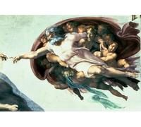 POSTERIIk Famoso Painting Cuadro Póster retro para Soffitto della Cappella Sistina Creazione di di Buonarroti Para la Decoración de la Oficina 60x90cm