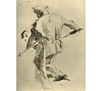 POSTERIIk Famoso Painting Cuadro Póster retro para un uomo che accoltella un ragazzo di Battista Para la Decoración del Hogar 60x90cm