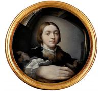 POSTERIIk Famoso Pintura Abstracta Lienzo de graffiti Autoritratto allo specchio convesso del Parmigianino Para la Decoración del Hogar 60x90cm