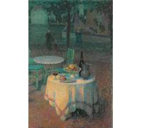 POSTERIIk Famoso Pintura Abstracta Lienzo de graffiti Il caffè del porto di Henri Eugene Augustin Le Sidaner Para la Decoración de la Oficina 60x90cm