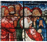 POSTERIIk Famoso Pintura Abstracta Lienzo de graffiti il dettaglio della finestra Ascensione di Edward Burne Jones Para la Decoración de la Oficina 60x90cm