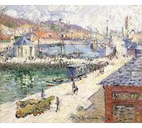 POSTERIIk Famoso Pintura Abstracta Lienzo de graffiti il porto di Fécamp di Gustave Loiseau Para la Decoración del Hogar 60x90cm