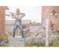 POSTERIIk Famoso Pintura Abstracta Lienzo de graffiti ilha continuato a cantare tutto il tempo Elfstrom segato e martellato di Carl Larsson Para la Decoración de la Oficina 60x90cm