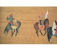 POSTERIIk Famoso Pintura Abstracta Lienzo de graffiti Kublai Khan a caccia della dinastia Yuan di Liu Kuan Tao Para la Decoración del Hogar 60x90cm