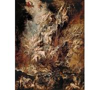 POSTERIIk Famoso Pintura Abstracta Lienzo de graffiti La Caída de los Condenados de Peter Paul Rubens Para la Decoración del Hogar 60x90cm