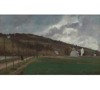 POSTERIIk Famoso Pintura Abstracta Lienzo de graffiti Le rive della Marna in inverno di Camille Pissarro Para la Decoración de la Oficina 60x90cm