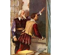 POSTERIIk impresion Pared Arte cuadros de lienzo el astrólogo Micer Codro muestra a Vasco Núñez Di Balboa la estrella de su destino de Tancredi Scarpelli Para la Decoración del Hogar 60x90cm