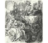 POSTERIIk Painting Cuadro Póster retro para Il duca Ulrich di Wuttemberg si umilia davanti all'imperatore del Sacro Romano Impero Carlo V di Hermann Vogel Para la Decoración del Hogar 60x90cm
