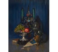 POSTERIIk Pinturas Famosas impresion Pared Arte cuadros de lienzo Bodegón de frutas y objetos sobre una mesa de William Para la Decoración del Hogar 60x90cm