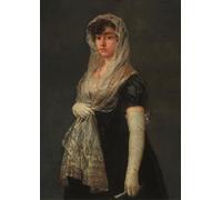 POSTERIIk Pinturas Famosas impresion Pared Arte cuadros de lienzo Giovane donna con mantiglia e basquina di Francisco De Goya Para la Decoración del Hogar 60x90cm