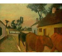 POSTERIIk Pinturas Famosas impresion Pared Arte cuadros de lienzo Il ritorno a casa della mandria di Edgar Degas Para la Decoración del Hogar 60x90cm