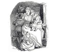 POSTERIIk Pinturas Famosas impresion Pared Arte cuadros de lienzo Illustrazione raffigurante una madre con i suoi figli di Mary Ellen Edwards Para la Decoración de la Oficina 60x90cm