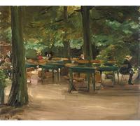 POSTERIIk Pinturas Famosas impresion Pared Arte cuadros de lienzo Jardín de la cerveza de Max Liebermann Para la Decoración del Hogar 60x90cm