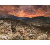 POSTERIIk Pinturas Famosas impresion Pared Arte cuadros de lienzo La morte di Saulo a Ghilboa di William Brassey Hole Para la Decoración de la Oficina 60x90cm