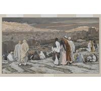 POSTERIIk Pinturas Famosas impresion Pared Arte cuadros de lienzo los discípulos habiendo dejado su escondite miran desde lejos en agonía por Jacques Para la Decoración del Hogar 60x90cm