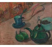 POSTERIIk Pinturas Famosas impresion Pared Arte cuadros de lienzo Natura morta con teiera e frutta di Emile Bernard Para la Decoración de la Oficina 60x90cm