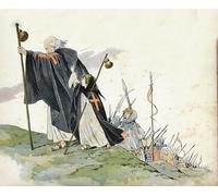 POSTERIIk Pinturas Famosas impresion Pared Arte cuadros de lienzo Primera Cruzada Pedro el Ermitaño Dirige la Cruzada al Grito de la Voluntad de Dios Para la Decoración de la Oficina 60x90cm