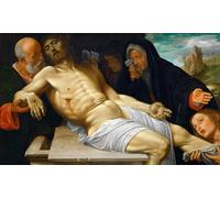 POSTERIIk Pinturas Famosas impresion Pared Arte cuadros de lienzo Rinascimento il Compianto su Cristo Par Savoldo di Girolamo Savoldo Para la Decoración del Hogar 60x90cm