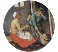POSTERIIk Pinturas Famosas impresion Pared Arte cuadros de lienzo un proverbio Tirare fuori il gatto dal sacco di Pieter Brueghel il Giovane Para la Decoración del Hogar 60x90cm
