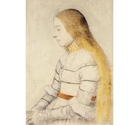POSTERIIk Pinturas Famosas moderno lienzo Impresión de Imagen Anna Meyer di Hans Holbein il Giovane Para la Decoración del Hogar 60x90cm