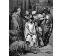 POSTERIIk Pinturas Famosas moderno lienzo Impresión de Imagen Cristo deriso e la corona posta sulla sua testa da Gustave Dore Para la Decoración del Hogar 60x90cm