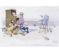 POSTERIIk Pinturas Famosas moderno lienzo Impresión de Imagen Giochi per bambini Bambini che suonano vari strumenti musicali di Timoleon Marie Lobrichon Para la Decoración del Hogar 60x90cm