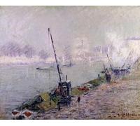 POSTERIIk Pinturas Famosas moderno lienzo Impresión de Imagen París el puente Henri IV por la mañana de Gustave Loiseau Para la Decoración del Hogar 60x90cm