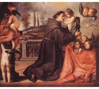 POSTERIIk Pinturas Famosas moderno lienzo Impresión de Imagen Sant'Antonio da Padova con Gesù Bambino di Antonio De Pereda Para la Decoración del Hogar 60x90cm