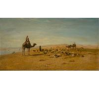 POSTERIIk Pinturas Famosas moderno lienzo Impresión de Imagen sulle rive del Nilo di Frederick Goodall Para la Decoración del Hogar 60x90cm