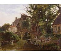 POSTERIIk Pinturas Famosas Mural Fotos Prints sobre Lienzo Cottage di Richard Parkes Bonington Para la Decoración del Hogar 60x90cm