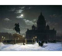 POSTERIIk Pinturas Famosas Mural Fotos Prints sobre Lienzo il Cavaliere di bronzo di Vasily Surikov Para la Decoración del Hogar 60x90cm
