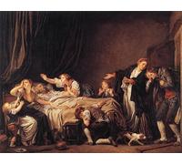 POSTERIIk Pinturas Famosas Mural Fotos Prints sobre Lienzo il figlio punito di Jean Baptiste Greuze Para la Decoración del Hogar 60x90cm