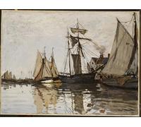 POSTERIIk Pinturas Famosas Mural Fotos Prints sobre Lienzo il porto di Honfleur di Claude Monet Para la Decoración del Hogar 60x90cm