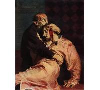 POSTERIIk Pinturas Famosas Mural Fotos Prints sobre Lienzo Ivan il Terribile e suo figlio Ivan a novembre di Ilya Efimovich Repin Para la Decoración del Hogar 60x90cm
