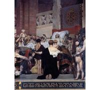 POSTERIIk Pinturas Famosas Mural Fotos Prints sobre Lienzo la Morte di Santa Genoveffa Patrona della Città di Parigi Murale di Jean Paul Laurens Para la Decoración del Hogar 60x90cm