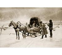 POSTERIIk Pinturas Famosas Mural Fotos Prints sobre Lienzo La morte di Sten Sture al lago Malar di Carl Gustaf Hellqvist Para la Decoración del Hogar 60x90cm
